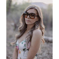 Tortoise  Megan Oversized Gradient Sunglasses