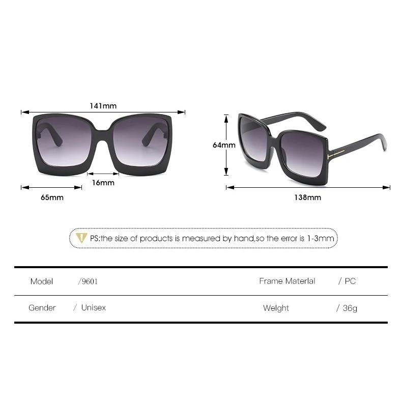 Tortoise  Megan Oversized Gradient Sunglasses
