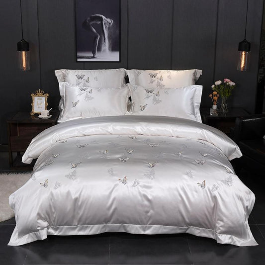 Platinum Butterfly Duvet Cover Set