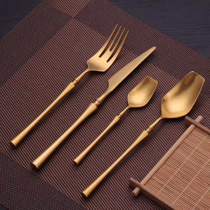 Evangeline Matte Flatware Set 24-Piece