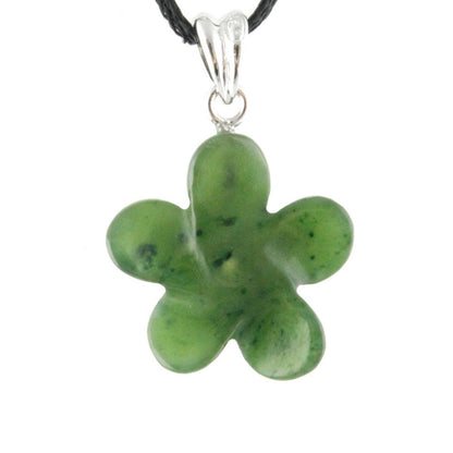 Jade Flower Pendant, Forget Me Knot