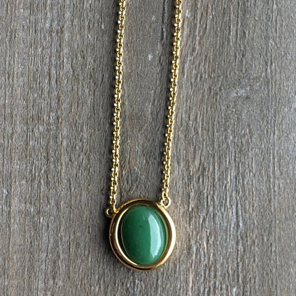 Stainless Steel Jade Pendant, 0118