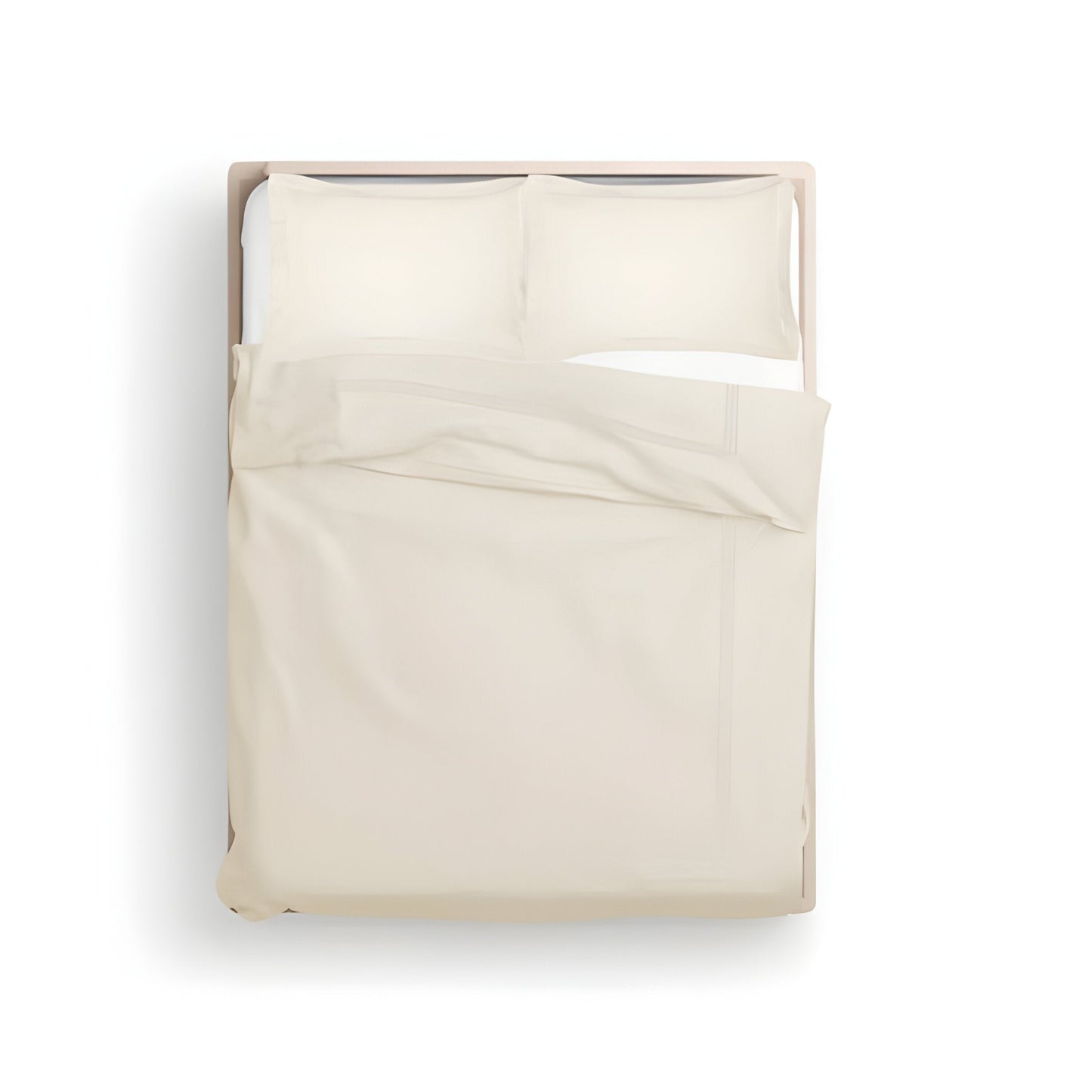 400TC Cotton Luxurious Triple Embroidery Sateen Solid Duvet Cover Set