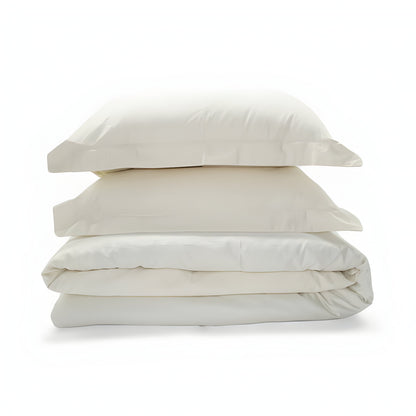 300TC Cotton Percale Solid Duvet Cover Set