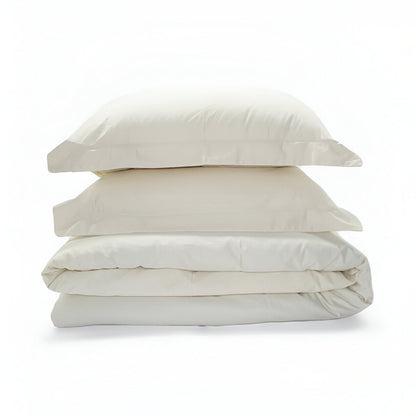 400TC Sateen Solid Cotton Round Duvet Cover Set