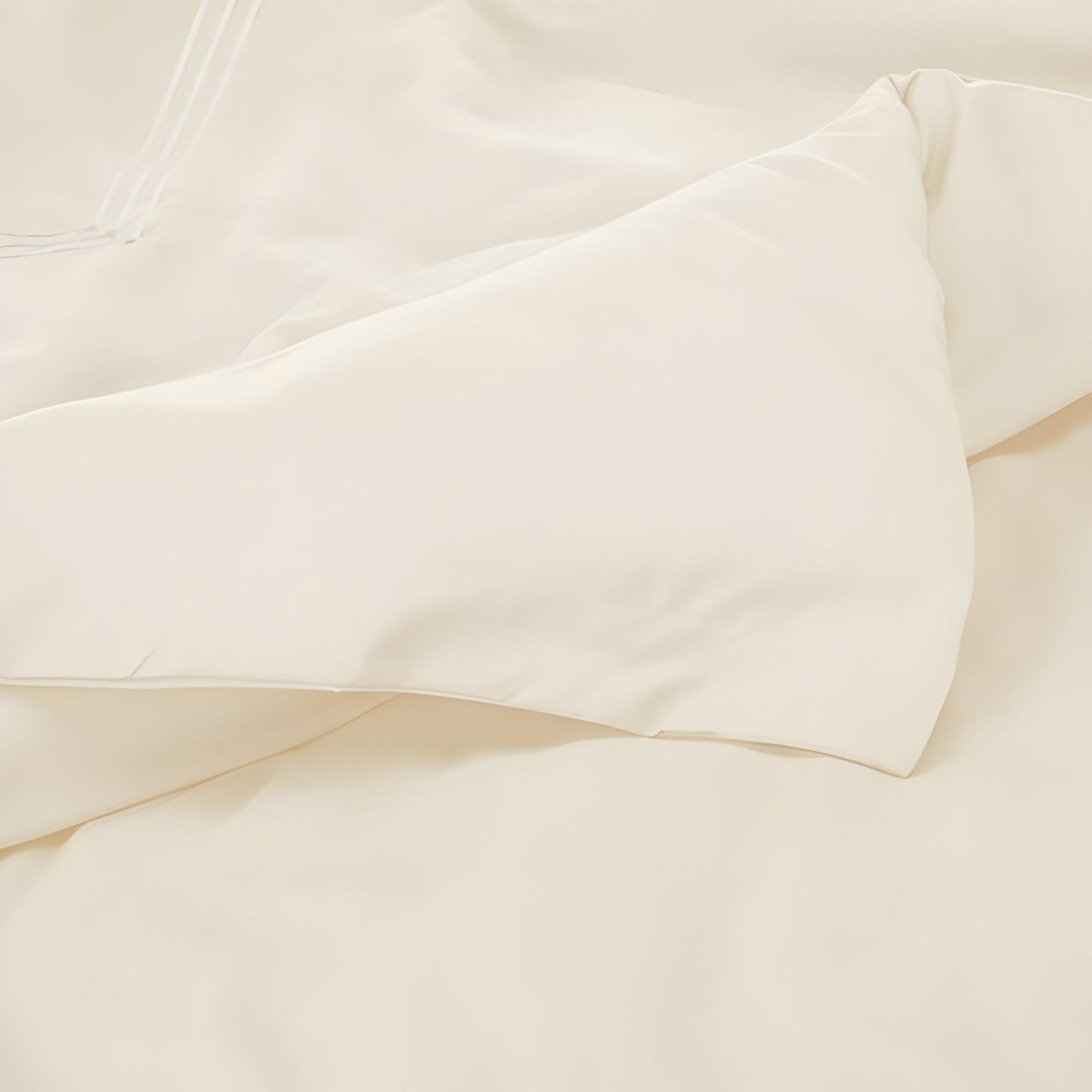 400TC Cotton Luxurious Triple Embroidery Sateen Solid Duvet Cover Set