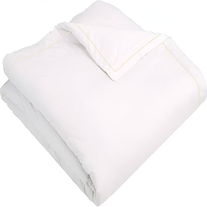 400TC Cotton Single Edge Embroidery Sateen Solid Duvet Cover Set