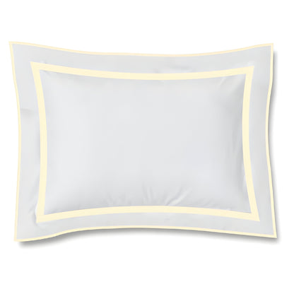 400TC Embroidery & Border Cotton Sateen Solid Duvet Cover Set