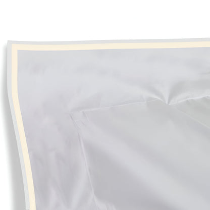 400TC Embroidery Cotton Sateen Solid Duvet Cover Set