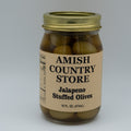 Old-Fashioned Jalapeno Stuffed Olives (16oz) | Amish Country Store