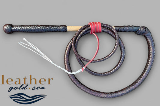 Cowboy Whips for Sale – Handmade 16 Plait Leather Bullwhip