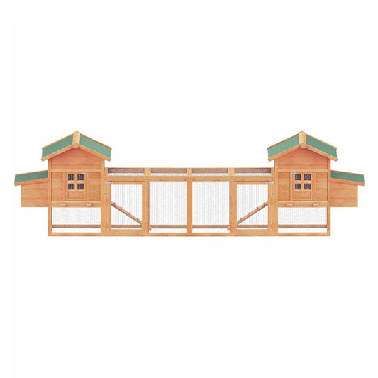 Large 160-Inch Wooden Backyard Hen Chicken Coop Enclosure W/ Nest Box & Run (SAK96451)