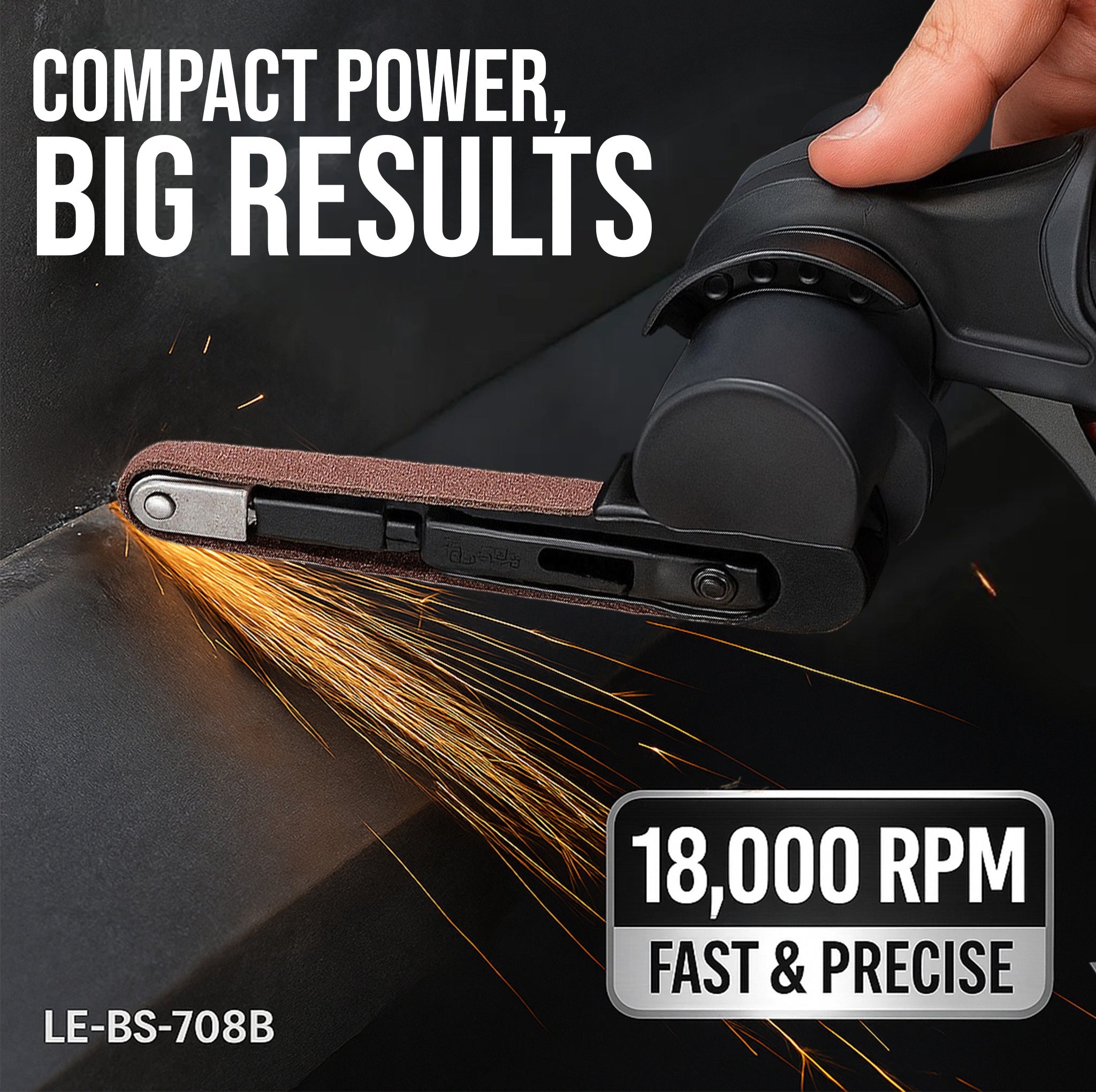 LE-BS-708B Air Belt Sander 3/4" x 20-1/2" – Heavy Duty Grinding