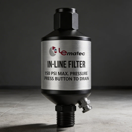Professional Inline Air Filter System - 150 PSI Aluminum Oil & Water Separator with Drain (AI303)