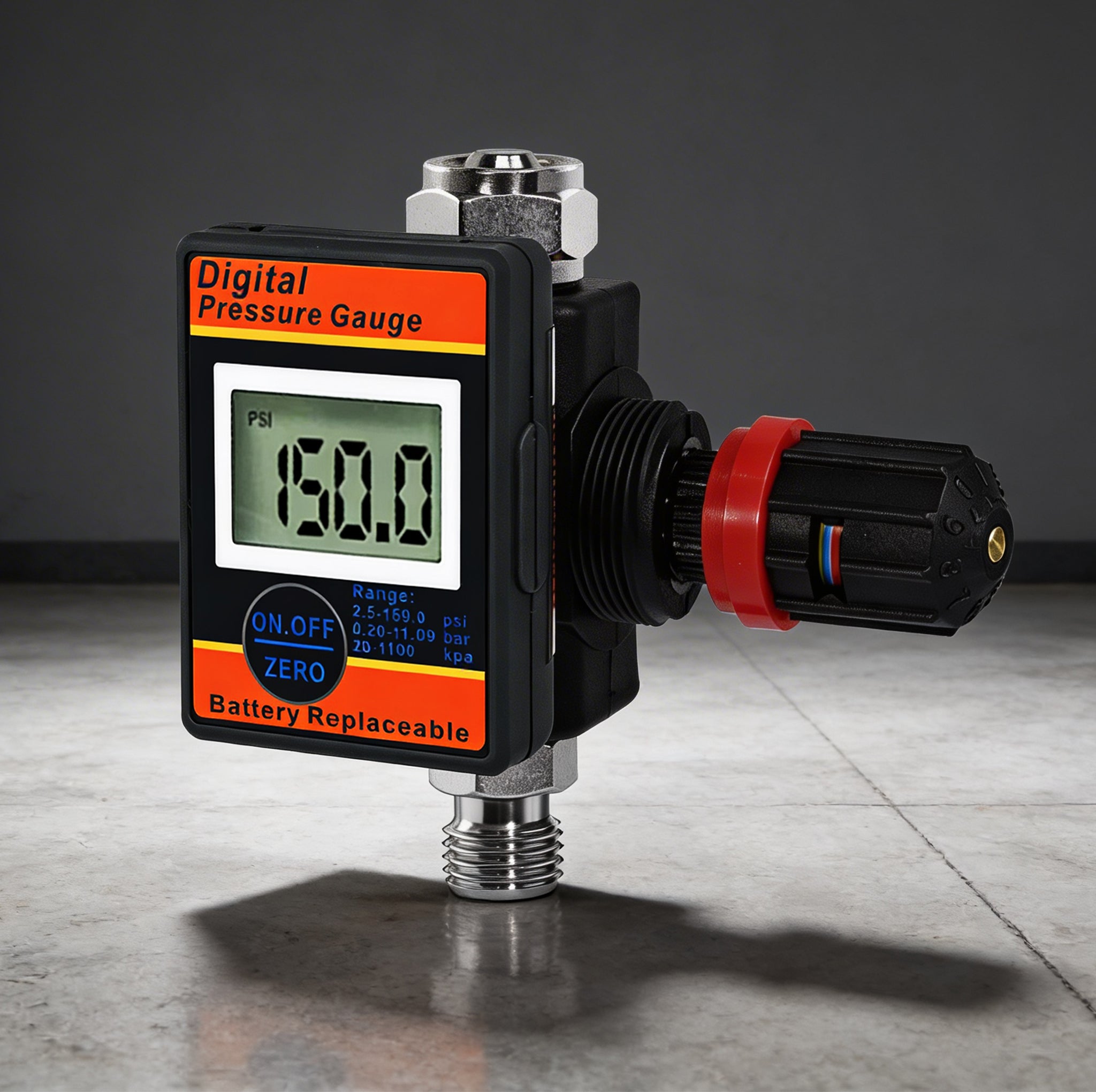 Digital Air Pressure Regulator with LCD Display - Professional 150 PSI Multi-Unit Control (DAR03B)