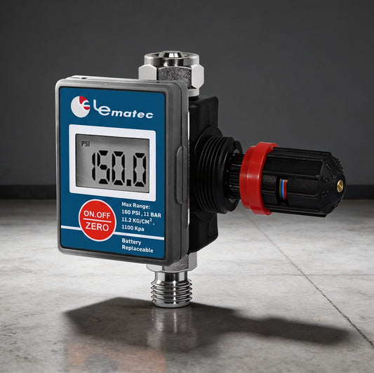 Digital Air Pressure Regulator with LCD Display - Professional 160 PSI Multi-Unit Control (DAR03B)