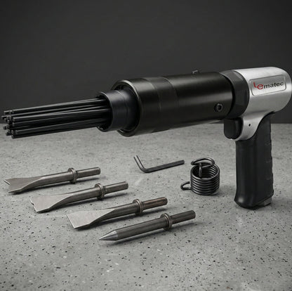 Professional Air Needle Chisel - 4500 BPM with Chisel Kit & 19 Needles