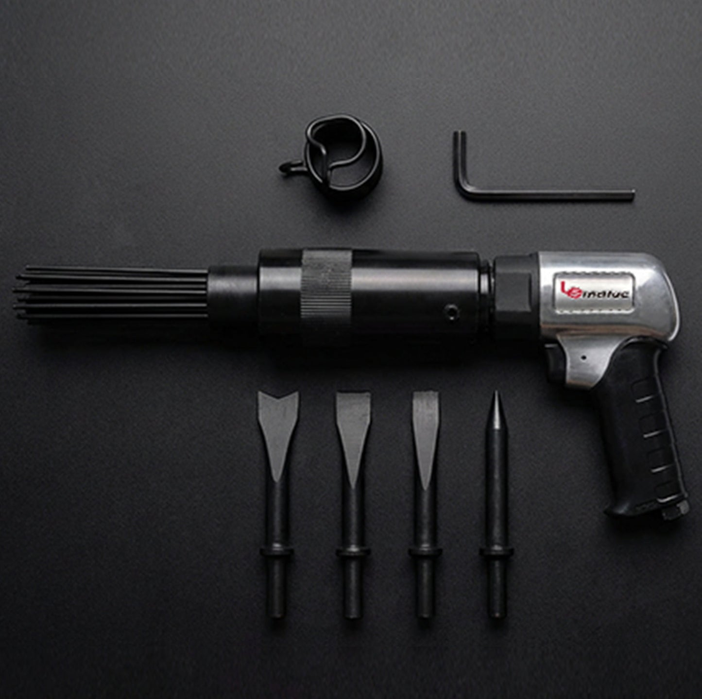 Professional Air Needle Chisel - 4500 BPM with Chisel Kit & 19 Needles