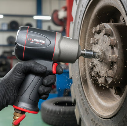 LE LEMATEC 1/2" 1,000 FT LBS Impact Wrench - Heavy Duty
