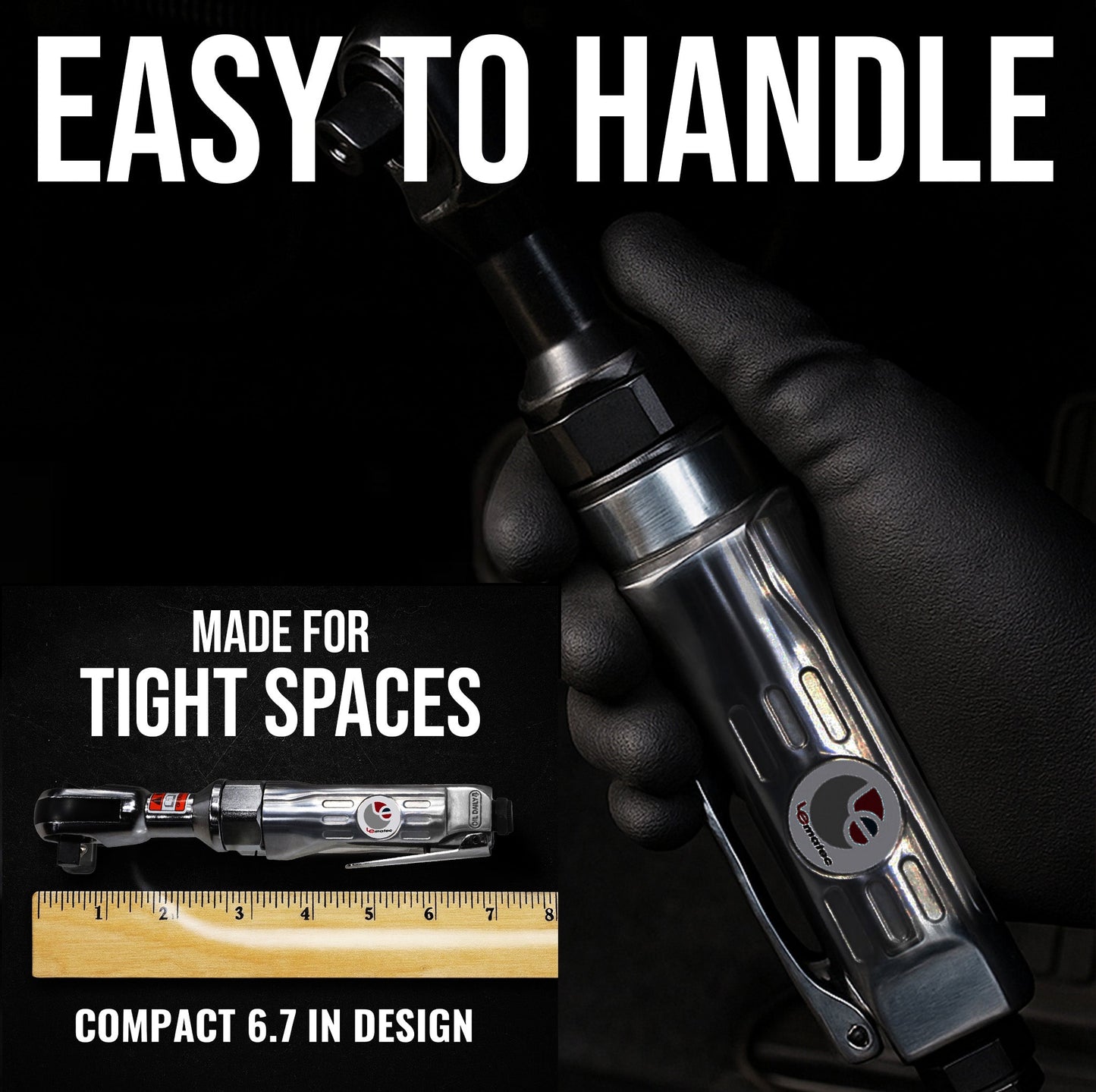 LE-RW57 1/2" Air Ratchet | Compact Heavy-Duty Wrench