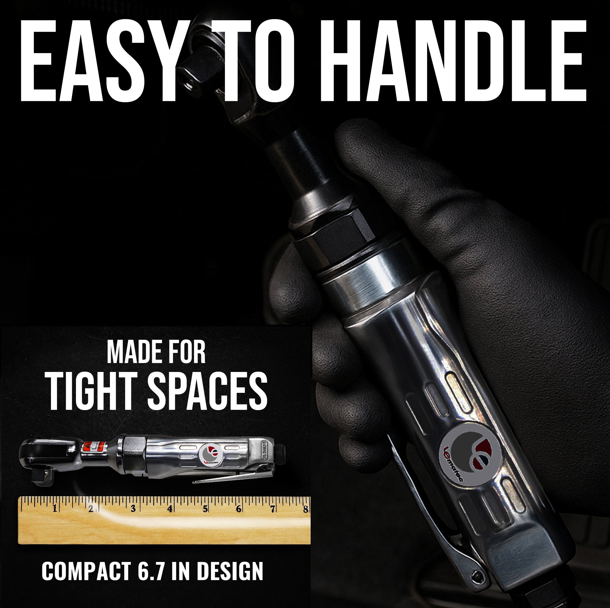 LE-RW57 1/2" Air Ratchet | Compact Heavy-Duty Wrench