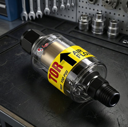 Professional Inline Air Compressor Filter - 150 PSI Oil & Water Separator with Auto Drain (ZN312)