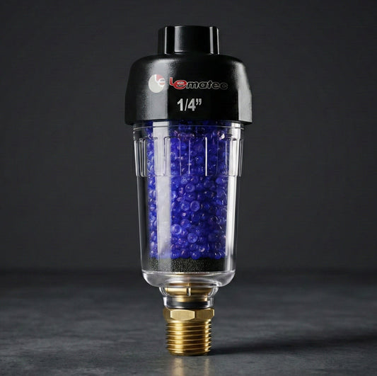 LE LEMATEC ZN312E-3 Desiccant Air Compressor Filter | 1/4" NPT | Air Dryer for Compressors & Air Tools