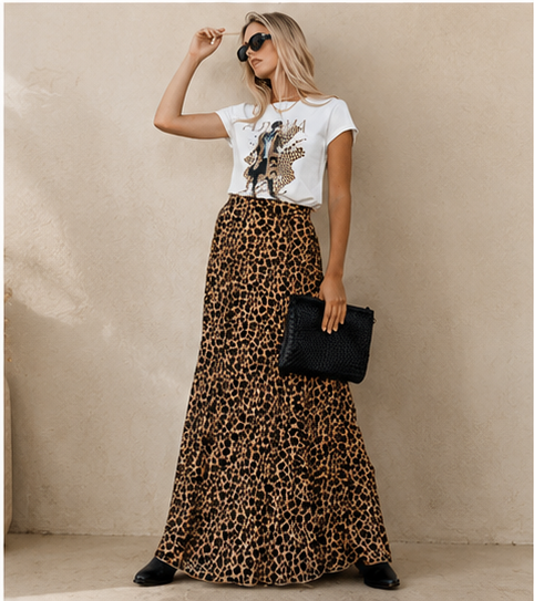 Fierce Flow Leopard Skirt