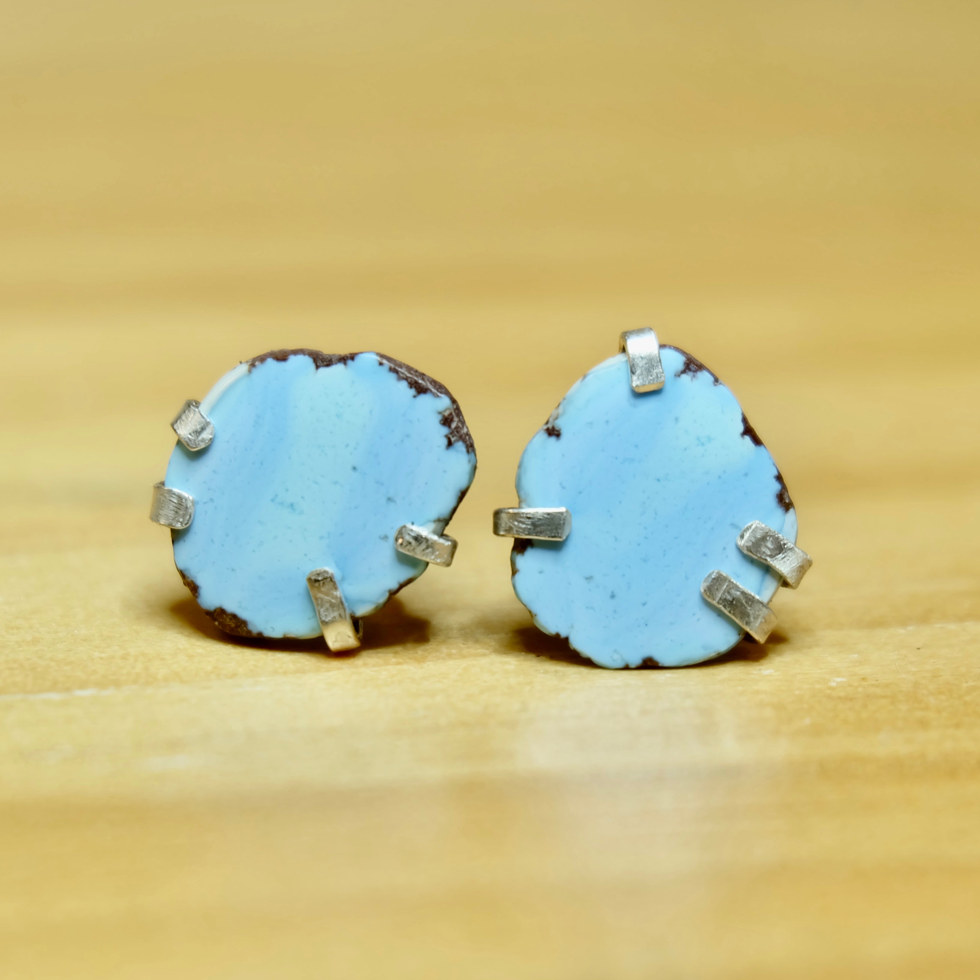 Golden Hills Turquoise Stud Earrings