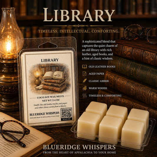 Library Wax Melts - Leather & Aged Paper Aromatic Home Fragrance