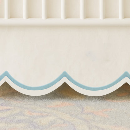 Scallop Embroidery Cotton Crib Skirt