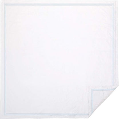 400TC Cotton Triple Edge Embroidery Sateen Solid Duvet Cover Set