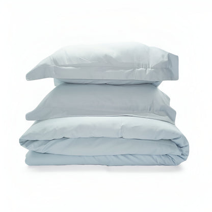 400TC Sateen Solid Cotton Round Duvet Cover Set