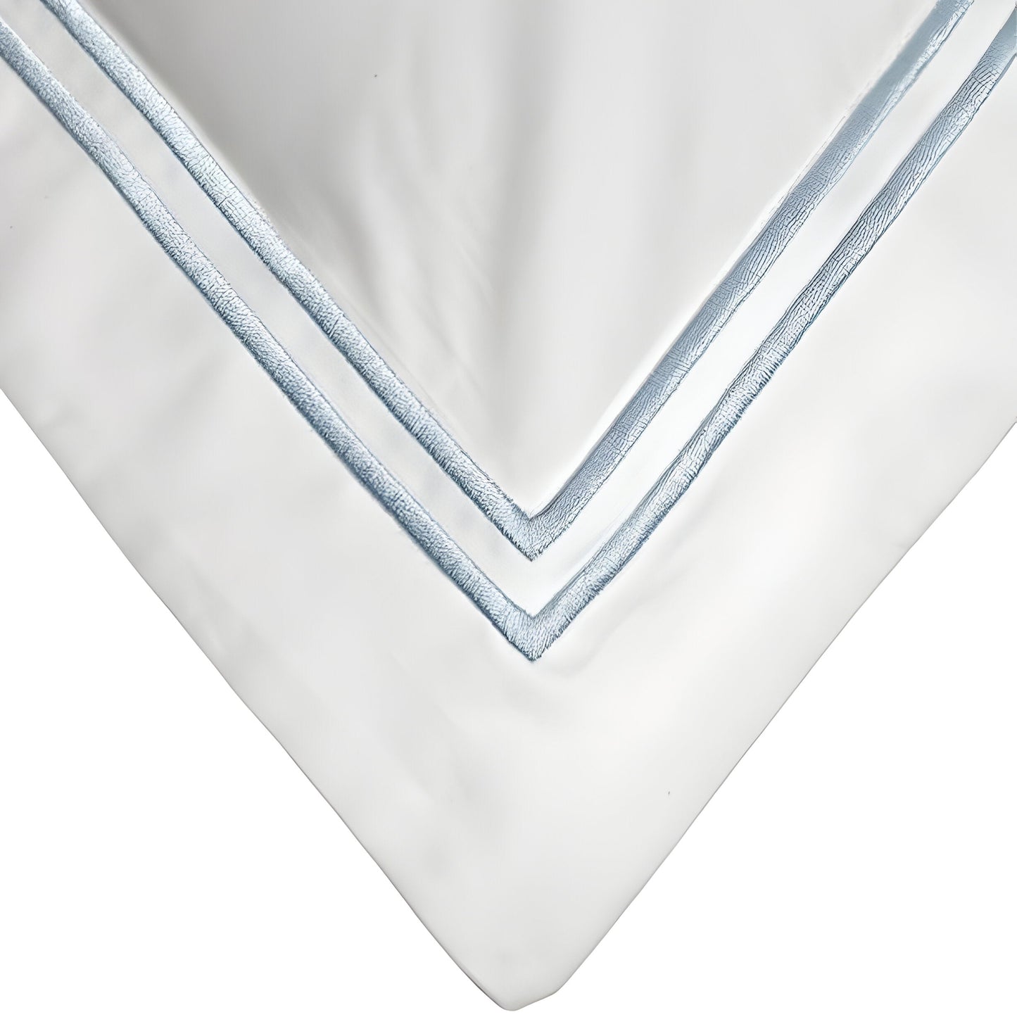 400TC Cotton Double Embroidery Sateen Solid Round Duvet Cover Set