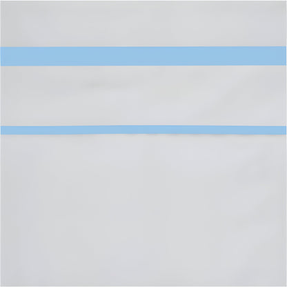 400TC Embroidery & Border Cotton Sateen Solid Duvet Cover Set