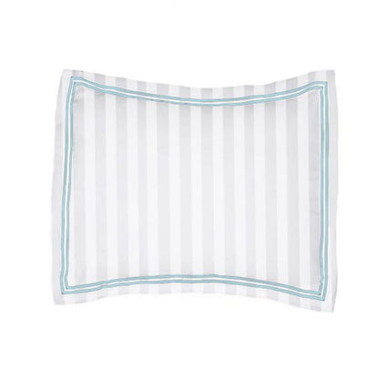 400TC Cotton Double Edge Embroidery Sateen Stripe Duvet Cover Set