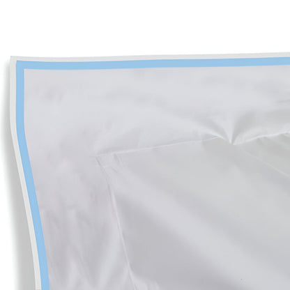 400TC Embroidery Cotton Sateen Solid Duvet Cover Set