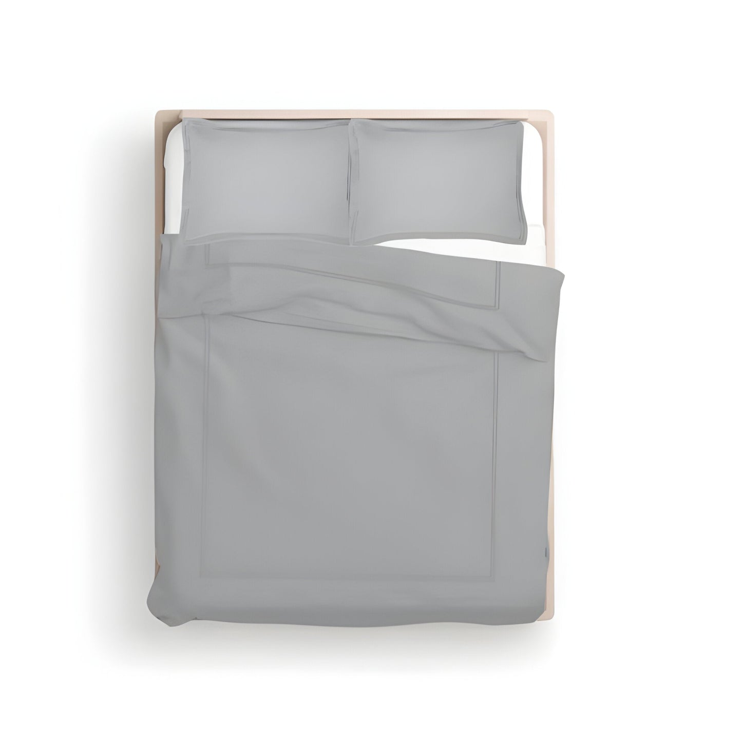 400TC Cotton Luxurious Double Embroidery Sateen Solid Duvet Cover Set