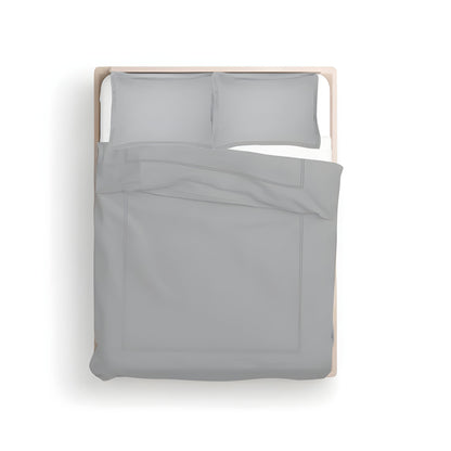 400TC Cotton Luxurious Double Embroidery Sateen Solid Duvet Cover Set