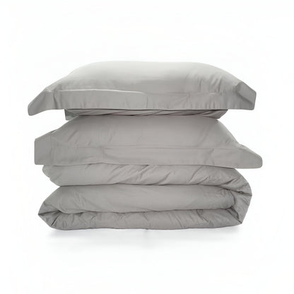 400TC Sateen Solid Cotton Round Duvet Cover Set