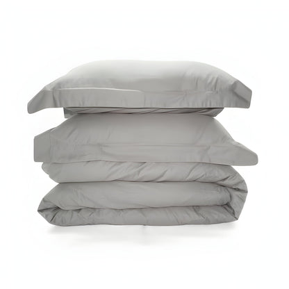 400TC Cotton Sateen Solid Duvet Cover Set