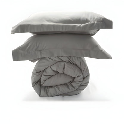 400TC Cotton Sateen Solid Duvet Cover Set