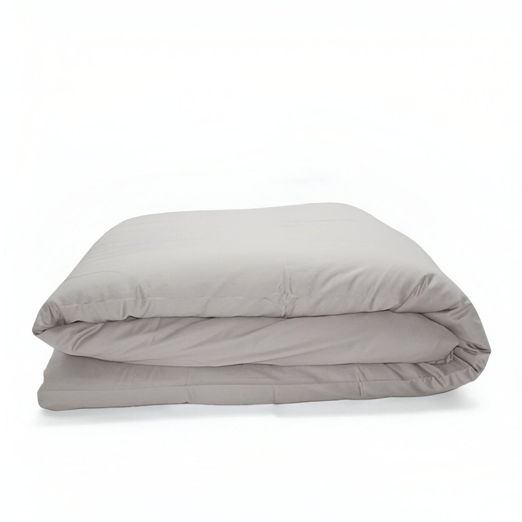400TC Sateen Solid Cotton Round Duvet Cover Set