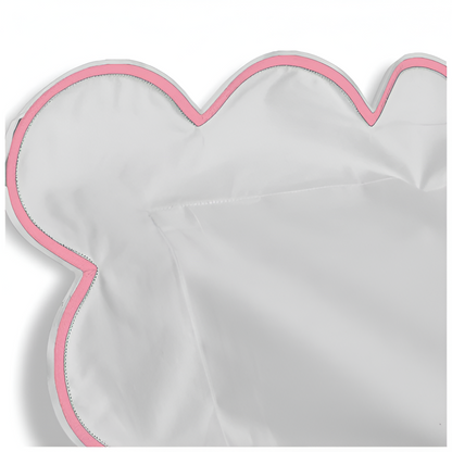 400TC Cotton Scallop Embroidery Sateen Solid Duvet Cover Set