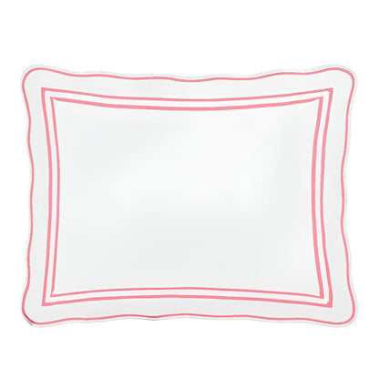 400TC Wavy Embroidery & Border Cotton Sateen Solid Duvet Cover Set
