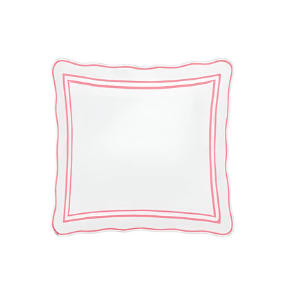 400TC Wavy Embroidery & Border Cotton Sateen Solid Duvet Cover Set