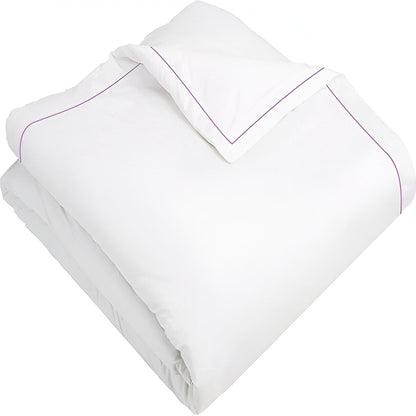 400TC Cotton Single Edge Embroidery Sateen Solid Duvet Cover Set