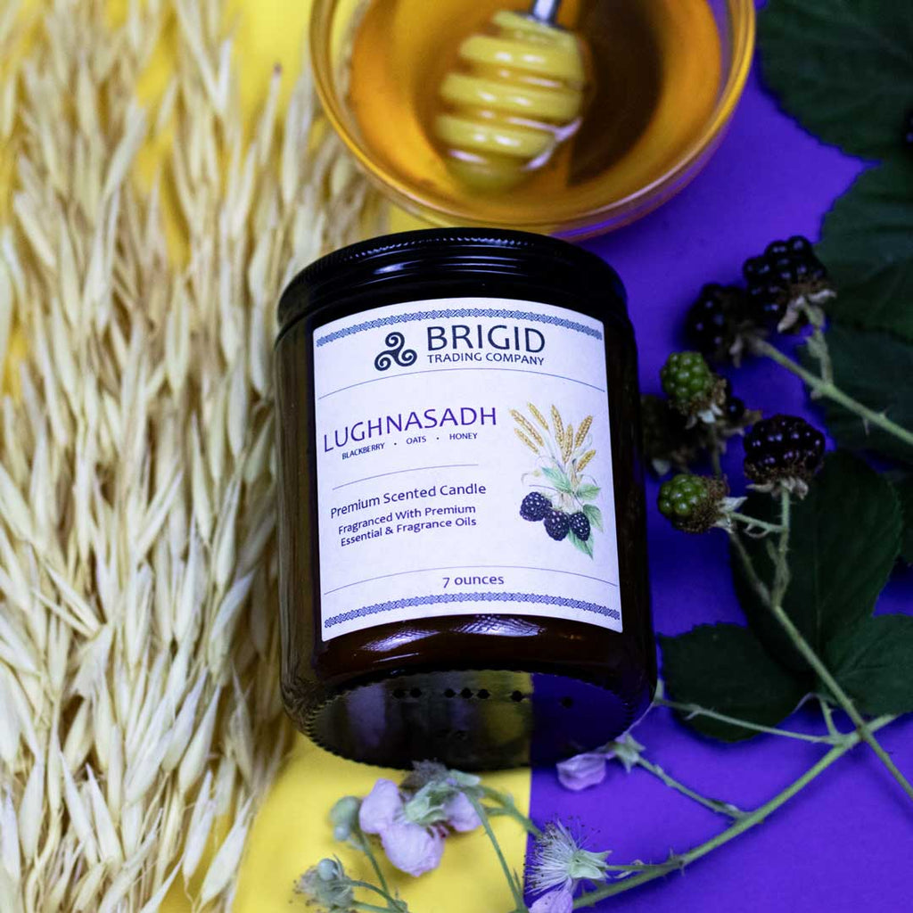 Lughnasadh Soy Wax Candle - Blackberries, Oats, and Honey