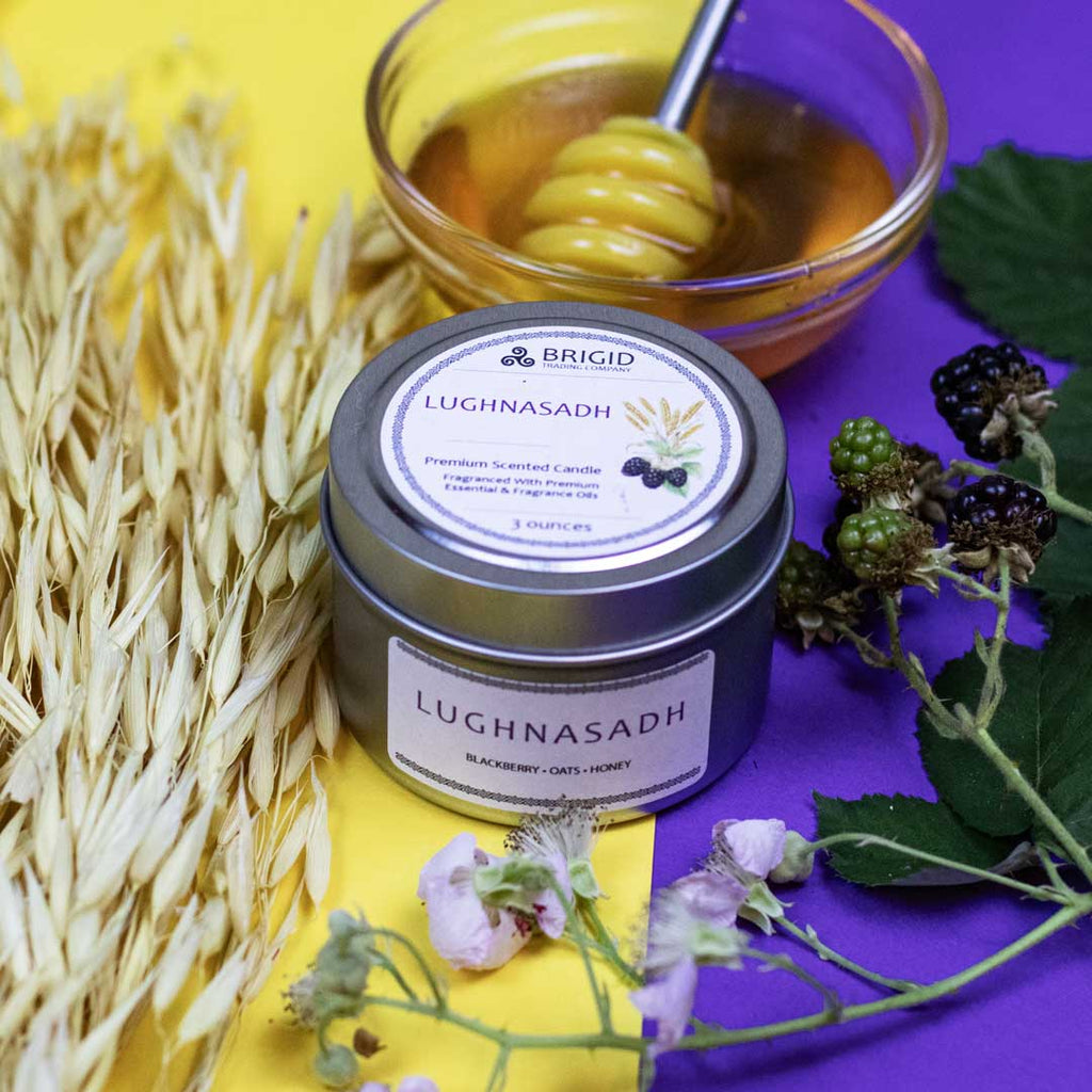Lughnasadh Soy Wax Candle - Blackberries, Oats, and Honey