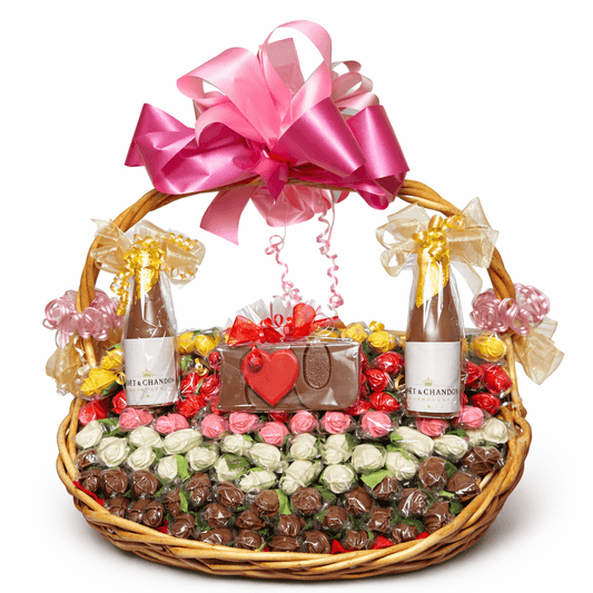 Chocolate Rose Statement Basket